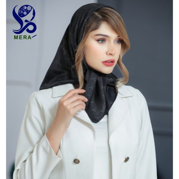 مینی اسکارف ژاکارد مشکی 5 تایی