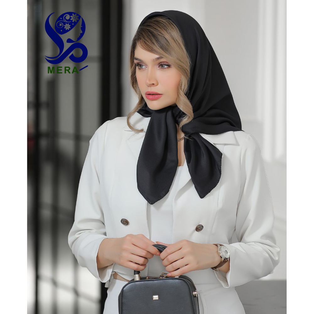 mini-scarf مینی اسکارف ساتن مشکی