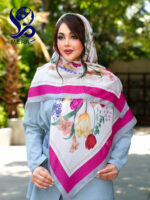 روسری طرح گل مینیمال