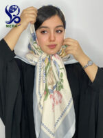 روسری طرح گل مینیمال