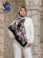 روسری طرح Dior گل دار