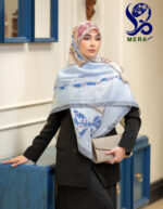 روسری گلدار طرح پاپیون