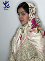 روسری طرح گل مینیمال