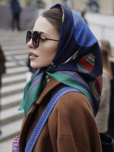 ست کردن شال با مانتو